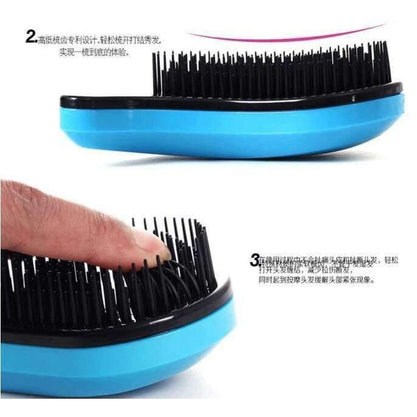 Planet Gates Quality comma shape 15CM detangle comb hair brush anti-static massage comb as hair care styling tool in salon drop ship