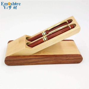 Planet Gates Quality Double WoodenBrand Ballpoint Pen Fountain Pen Pencil Case Gift for School Office Writing Supplies P552