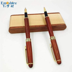 Planet Gates Quality Double WoodenBrand Ballpoint Pen Fountain Pen Pencil Case Gift for School Office Writing Supplies P552