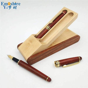 Planet Gates Quality Double WoodenBrand Ballpoint Pen Fountain Pen Pencil Case Gift for School Office Writing Supplies P552