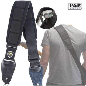 Planet Gates Quality Foam Electric Guitar Strap Adjustable 110~134 cm length Genuine Leather End Bass Strap Musical Instrument Belt