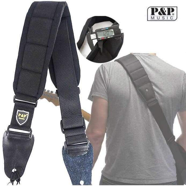 Planet Gates Quality Foam Electric Guitar Strap Adjustable 110~134 cm length Genuine Leather End Bass Strap Musical Instrument Belt