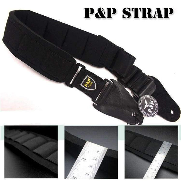 Planet Gates Quality Foam Electric Guitar Strap Adjustable 110~134 cm length Genuine Leather End Bass Strap Musical Instrument Belt