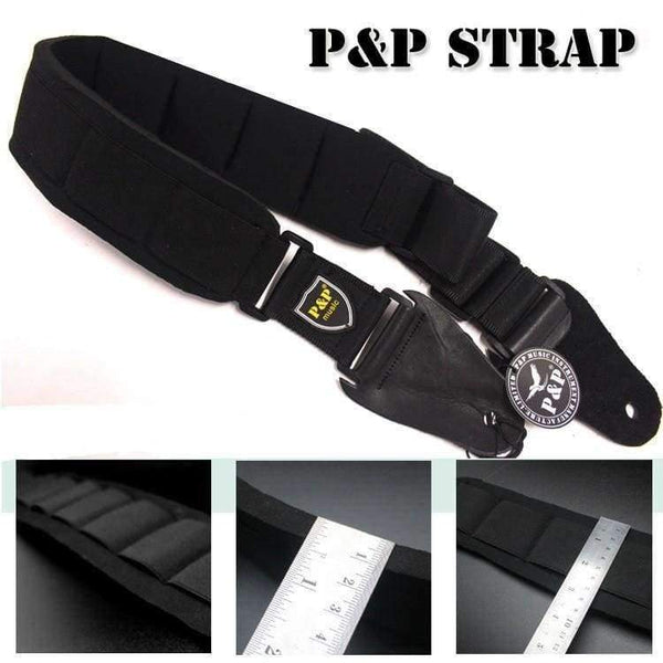 Planet Gates Quality Foam Electric Guitar Strap Adjustable 110~134 cm length Genuine Leather End Bass Strap Musical Instrument Belt