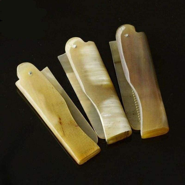 Planet Gates Quality Foldable Yak Horn Comb Pocket Clip Moustache Beard Styling Tool Portable Comb Hairdressing Hair Hair Care Tools