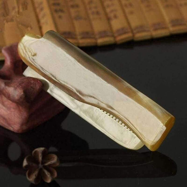 Planet Gates Quality Foldable Yak Horn Comb Pocket Clip Moustache Beard Styling Tool Portable Comb Hairdressing Hair Hair Care Tools