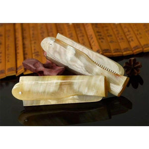 Planet Gates Quality Foldable Yak Horn Comb Pocket Clip Moustache Beard Styling Tool Portable Comb Hairdressing Hair Hair Care Tools