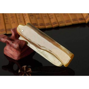 Planet Gates Quality Foldable Yak Horn Comb Pocket Clip Moustache Beard Styling Tool Portable Comb Hairdressing Hair Hair Care Tools