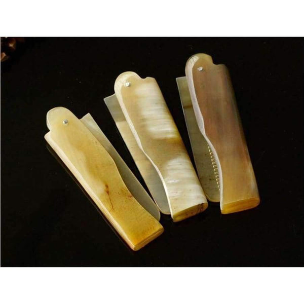 Planet Gates Quality Foldable Yak Horn Comb Pocket Clip Moustache Beard Styling Tool Portable Comb Hairdressing Hair Hair Care Tools