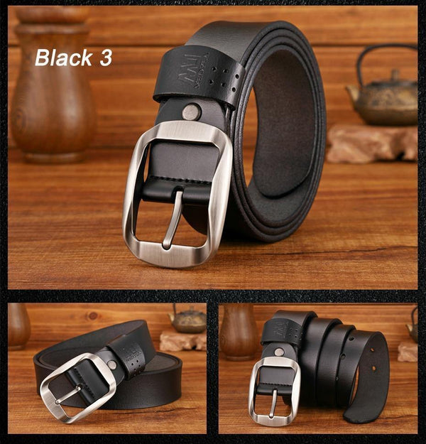 Planet Gates Quality Genuine Leather Luxury Strap Male Belts For Men Jeans Casual Belt Pin Buckle