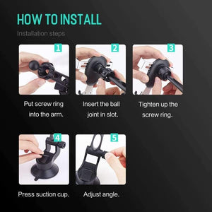 Planet Gates Quality Gravity Metal Car Phone Holder, Linkage Aluminum Alloy Adjustable Mobile Phone holder For Car Stand Bracket