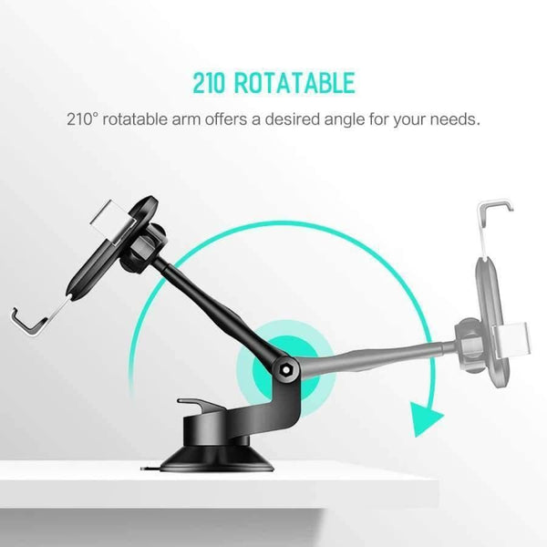 Planet Gates Quality Gravity Metal Car Phone Holder, Linkage Aluminum Alloy Adjustable Mobile Phone holder For Car Stand Bracket