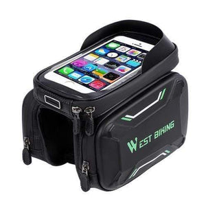 Planet Gates Quality Green / China Bicycle Bags Front Frame High-quality MTB Bike Bag Cycling Accessories Waterproof Screen Touch Top Tube Phone Bag