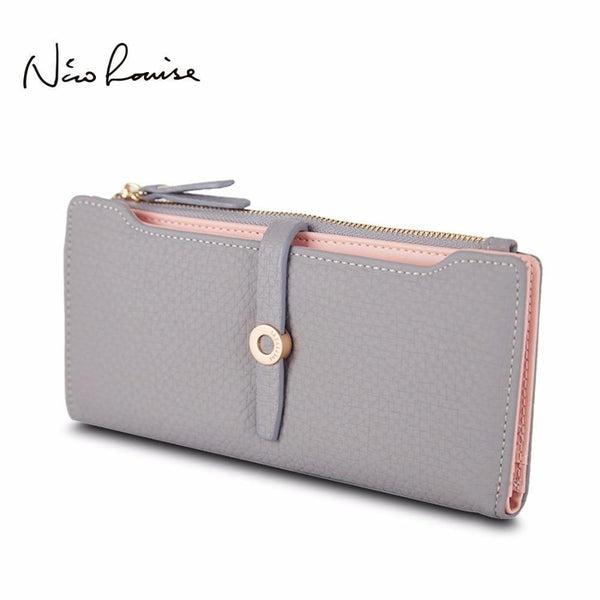 Planet Gates Quality Latest Lovely Leather Long Women Wallet Fashion Girls Change Clasp Purse Money Coin Card Holders wallets Carteras