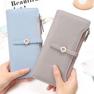 Planet Gates Quality Latest Lovely Leather Long Women Wallet Fashion Girls Change Clasp Purse Money Coin Card Holders wallets Carteras