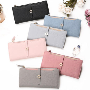 Planet Gates Quality Latest Lovely Leather Long Women Wallet Fashion Girls Change Clasp Purse Money Coin Card Holders wallets Carteras