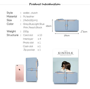 Planet Gates Quality Latest Lovely Leather Long Women Wallet Fashion Girls Change Clasp Purse Money Coin Card Holders wallets Carteras