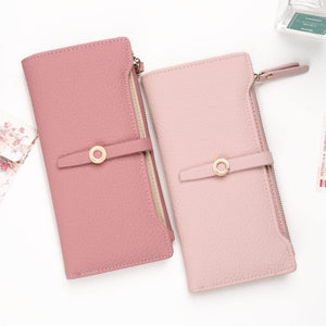 Planet Gates Quality Latest Lovely Leather Long Women Wallet Fashion Girls Change Clasp Purse Money Coin Card Holders wallets Carteras
