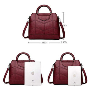Quality Leather Crossbody Bags For Women  Fashion Embroidery Shoulder Bag Female Handbags