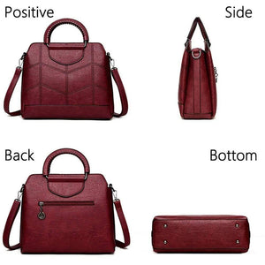 Quality Leather Crossbody Bags For Women  Fashion Embroidery Shoulder Bag Female Handbags