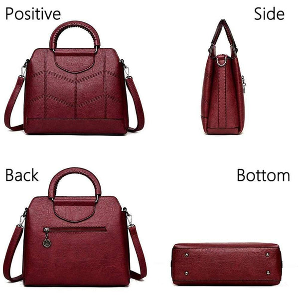 Quality Leather Crossbody Bags For Women  Fashion Embroidery Shoulder Bag Female Handbags