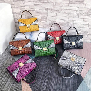 Quality Luxury Alligator Lady Bags New Retro PU Leather Women Single Shoulder Bag Fashion Chain