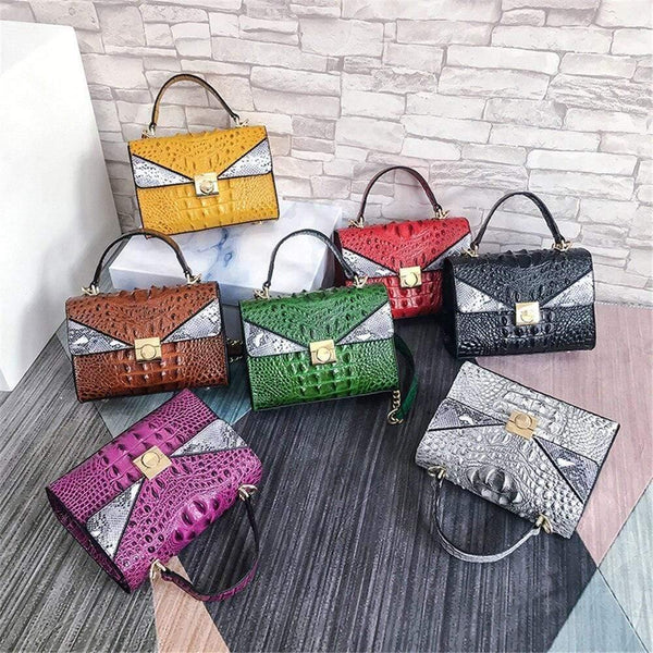 Quality Luxury Alligator Lady Bags New Retro PU Leather Women Single Shoulder Bag Fashion Chain