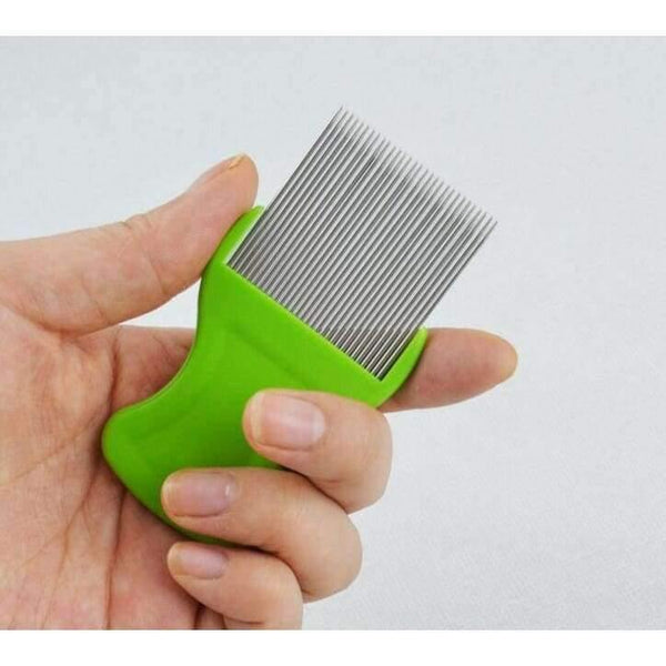 Planet Gates Quality metal stainless steel lice comb detangle dandruff comb hairbrush for hair care cleaning hairdressing styling tool