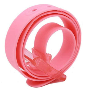 Quality Plastic Belt Cute Candy Multi Color Silicone Rubber Leather Belt Smooth Buckle For Women Men Belt Riem