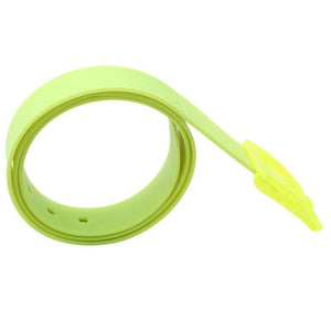 Quality Plastic Belt Cute Candy Multi Color Silicone Rubber Leather Belt Smooth Buckle For Women Men Belt Riem