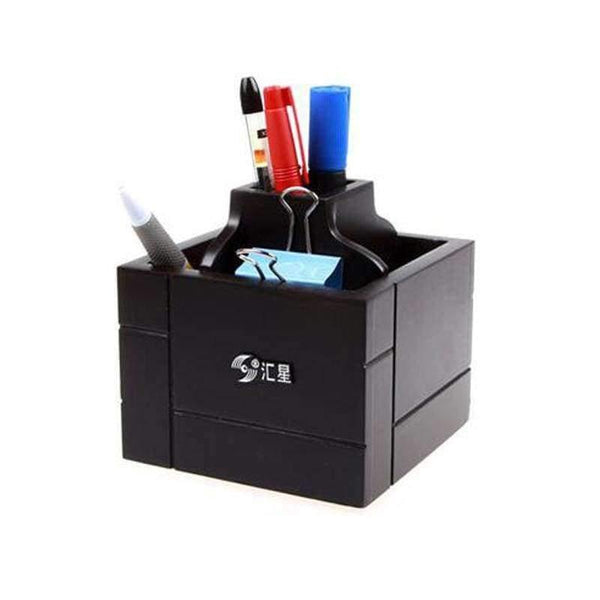 Planet Gates Quality Red Wooden Pen Holder Stationery Holder Pen Pots Desk Organizer Pencil Stands Office Rotatable Desk Accessories