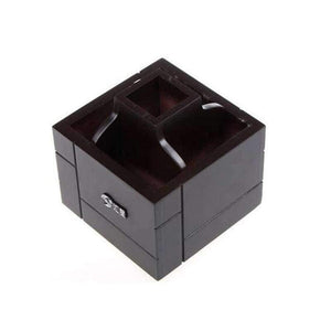 Planet Gates Quality Red Wooden Pen Holder Stationery Holder Pen Pots Desk Organizer Pencil Stands Office Rotatable Desk Accessories