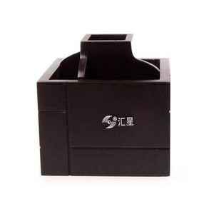 Planet Gates Quality Red Wooden Pen Holder Stationery Holder Pen Pots Desk Organizer Pencil Stands Office Rotatable Desk Accessories