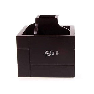 Planet Gates Quality Red Wooden Pen Holder Stationery Holder Pen Pots Desk Organizer Pencil Stands Office Rotatable Desk Accessories