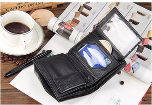 Planet Gates Quality short men's wallet ,Genuine leather quality guarantee purse for male,coin purse, free shipping