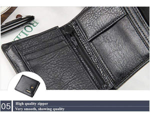 Planet Gates Quality short men's wallet ,Genuine leather quality guarantee purse for male,coin purse, free shipping