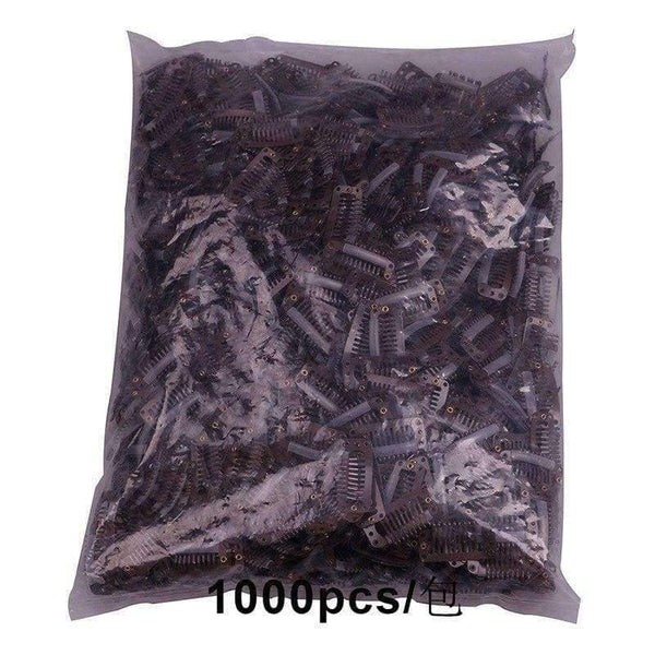 Planet Gates Quality Snap Clips for Wig/Hair Extension Weft Metal 9-Teeth 50pcs/lot