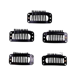 Planet Gates Quality Snap Clips for Wig/Hair Extension Weft Metal 9-Teeth 50pcs/lot