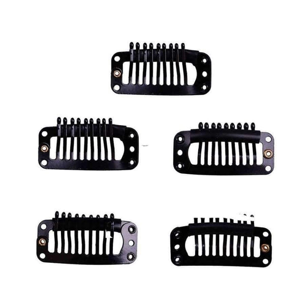 Planet Gates Quality Snap Clips for Wig/Hair Extension Weft Metal 9-Teeth 50pcs/lot