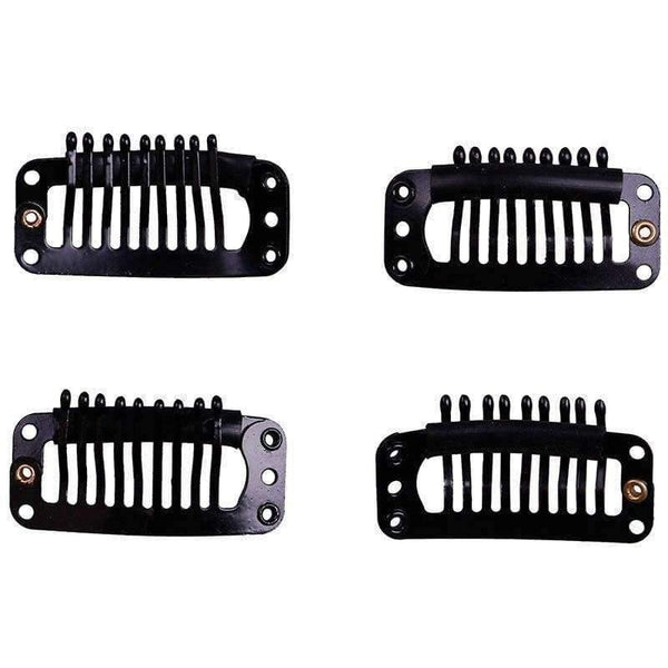 Planet Gates Quality Snap Clips for Wig/Hair Extension Weft Metal 9-Teeth 50pcs/lot