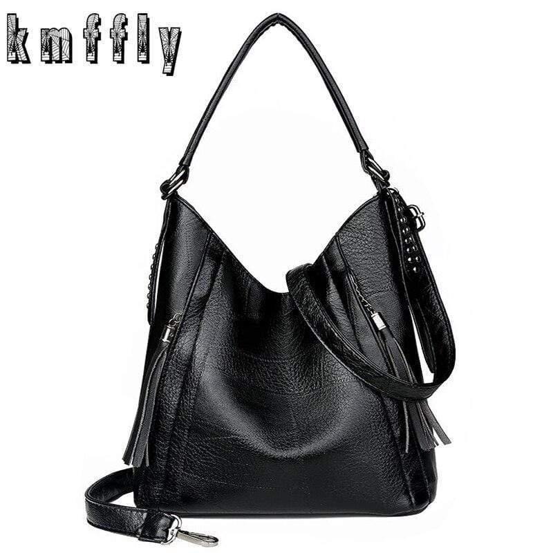 Quality Soft Leather Tassel Casual Handbag Women's Handbag Shoulder Bag Large Capacity Handbag