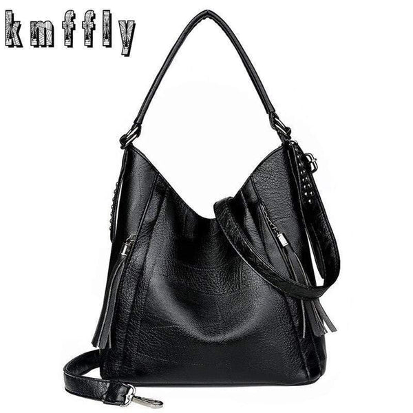 Quality Soft Leather Tassel Casual Handbag Women's Handbag Shoulder Bag Large Capacity Handbag