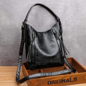 Quality Soft Leather Tassel Casual Handbag Women's Handbag Shoulder Bag Large Capacity Handbag