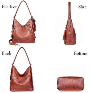 Quality Soft Leather Tassel Casual Handbag Women's Handbag Shoulder Bag Large Capacity Handbag