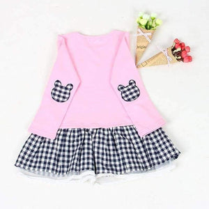 Planet Gates Quality Spring Baby Girl Clothes Girl Baby Dress Long Sleeve Cartoon Embroiderie Bunny Princess Dress Clothes 3 Designs