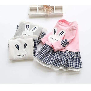 Planet Gates Quality Spring Baby Girl Clothes Girl Baby Dress Long Sleeve Cartoon Embroiderie Bunny Princess Dress Clothes 3 Designs
