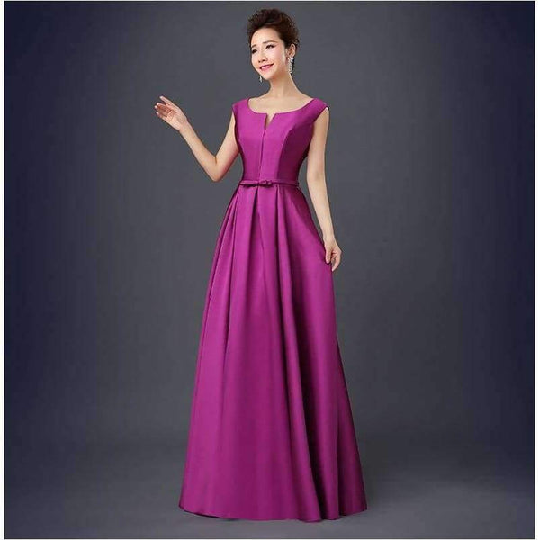 Planet Gates Quality Wine Red Bridesmaid Dresses Long Thick Satin Floor Length Elegant Prom Party Dresses Vestido Da Dama De Honra 2017