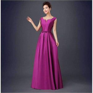 Planet Gates Quality Wine Red Bridesmaid Dresses Long Thick Satin Floor Length Elegant Prom Party Dresses Vestido Da Dama De Honra 2017