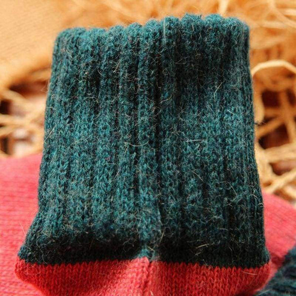 Planet Gates Quality winter vintage thicken warm rabbit wool women socks female fashion patchwork retro thermal cotton socks 5pairs/lot