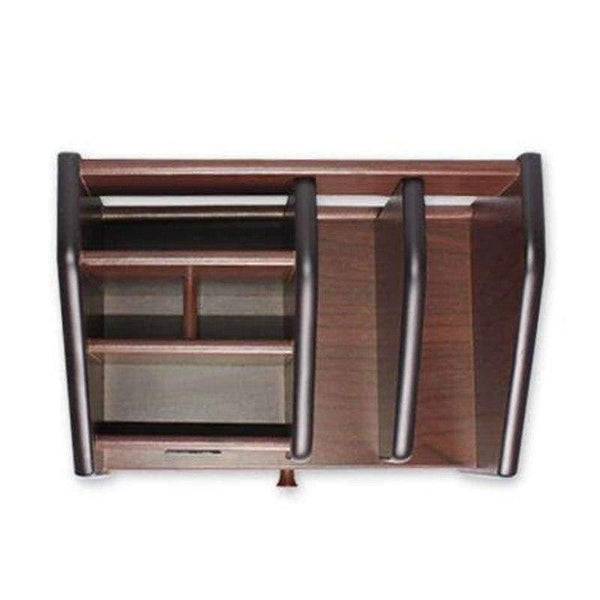 Planet Gates Quality Wooden Pen Holder Stationery Holder Pen Pot Desk Organizer Pencil Stand Office Desk Accessories With Drawer Divider